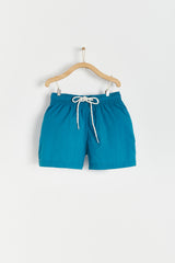 SHORT DE BAÑO BEACH AZUL LISO