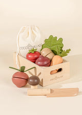 Wooden vegetables playset
