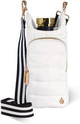 HYDROBAG Neoprene stripe white . Black/white strap bottle bag