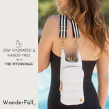 HYDROBAG Neoprene stripe white . Black/white strap bottle bag