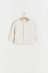 CONJUNTO CARDIGAN Y PANTALON MINI MAT BEIGE