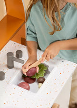 Wooden vegetables playset