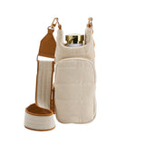 HYDROBAG Oatmeal Canvas Vegan leather strap bag