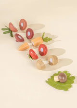 Wooden vegetables playset