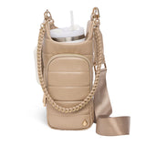 HYDROBAG Taupe Vegan leather with handle bottle bag