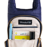 HYDROBAG Navy blue matte gold strap bottle bag