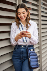 HYDROBAG Navy blue Shiny bottle bag