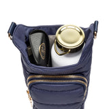 HYDROBAG Navy Matte Vegan leather bottle bag