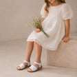 Classic Sandal w/Scallop White Child