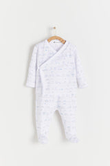 Pijama Set batita in the woods celeste
