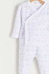 Pijama Set batita in the woods celeste