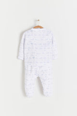 Pijama Set batita in the woods celeste