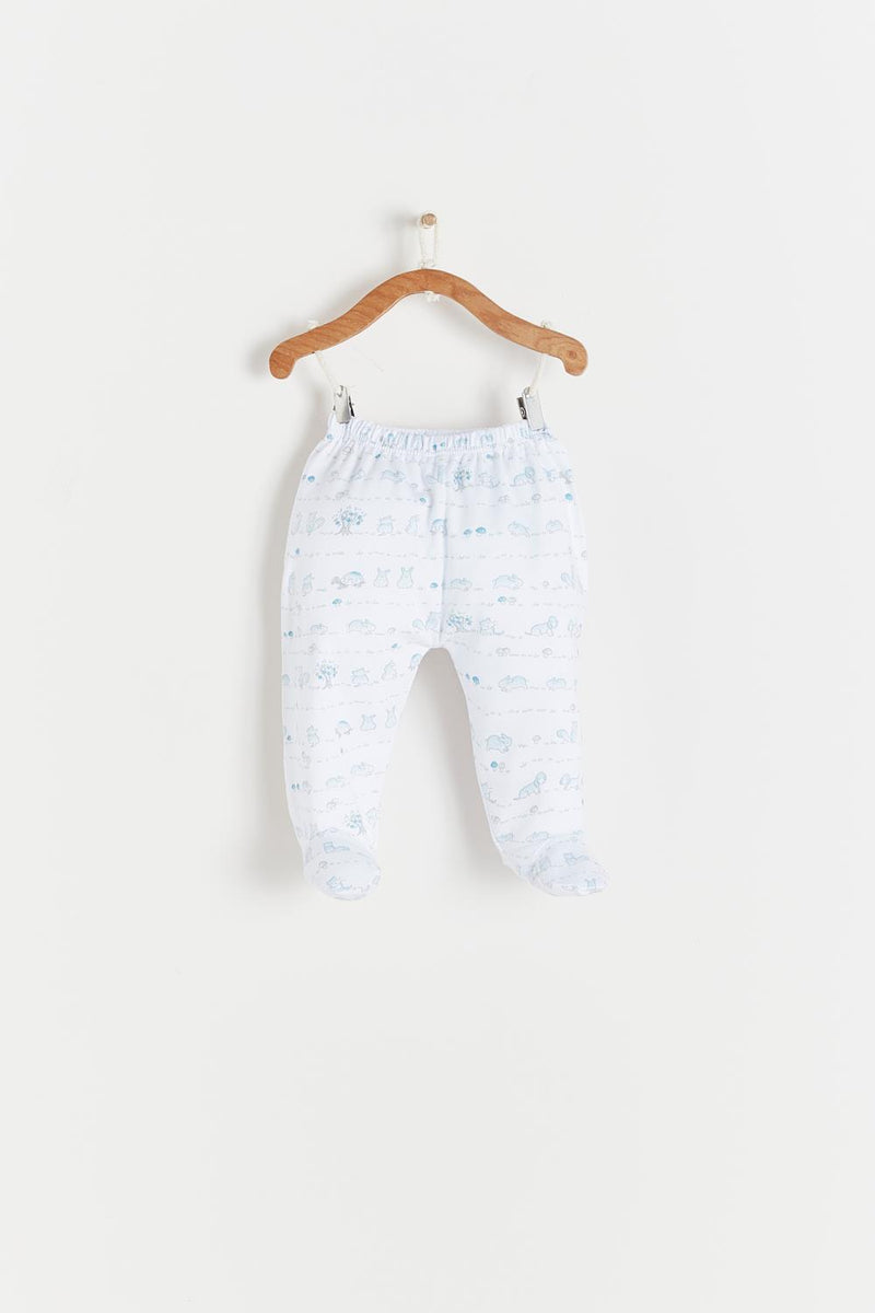 Pijama Set batita in the woods celeste