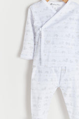 Pijama Set batita in the woods gris