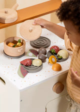 Wooden fruit playset