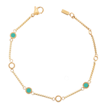NEW WAVE TURQUOISE AND WHITE 5 CHIPS BRACELET