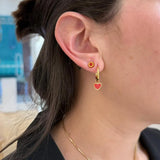 NEW WAVE RED CHIP EARINGS