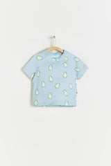 T-SHIRT CLOUD PRINT BEACH PALTA