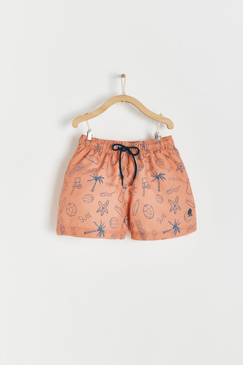 SHORT BAÑO BEACH NARANJA