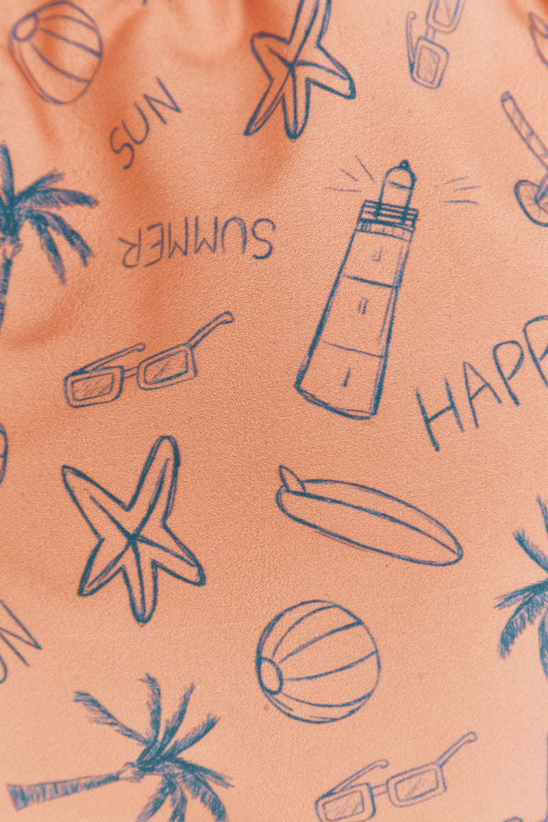 SHORT BAÑO BEACH NARANJA