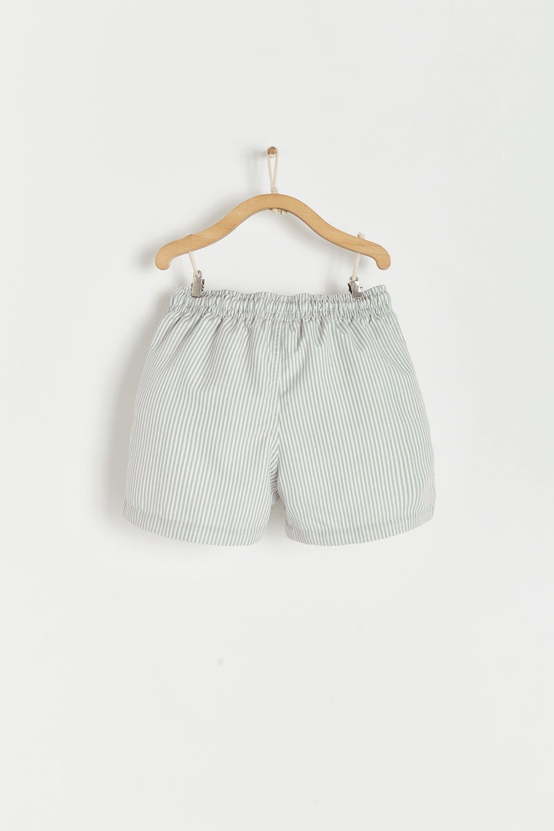 SHORT DE BAÑO BEACH VERDE RAYA