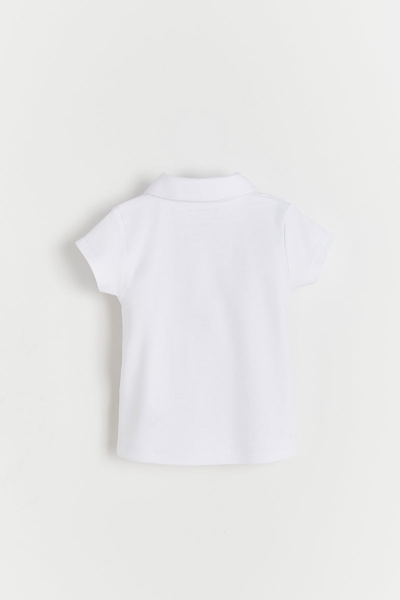 T-SHIRT C/ CUELLO BB Y CARTERA MC BLANCO