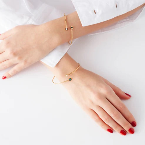 OCEAN BLACK AND WHITE BANGLE