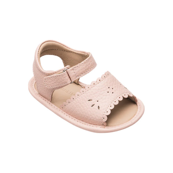 Sandal w/scallop rosa niña