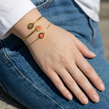 OCEAN BEIGE AND CORAL BANGLE