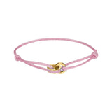 WEWA FONDANT PINK CORD AND PINK CHIP BRACELET