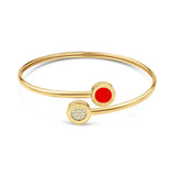 OCEAN RED CHIP AND PAVE BANGLE