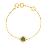 OCEAN OLIVE GREEN CHIP WITH ZIRCONIA BRACELET