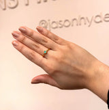 NEW WAVE SINGLE GOLD TURQUOISE CHIP RING