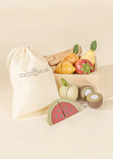 Wooden fruit playset