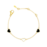 AMARE BLACK AND WHITE CHIP TRIO BRACELET