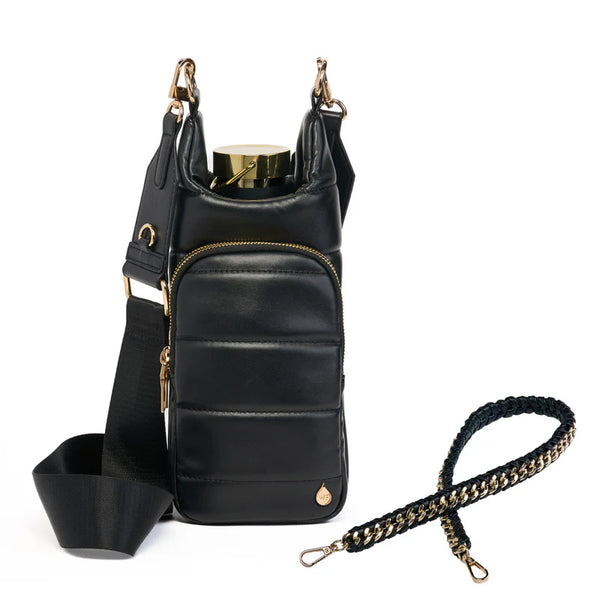 HYDROBAG Black Vegan leather bottle bag