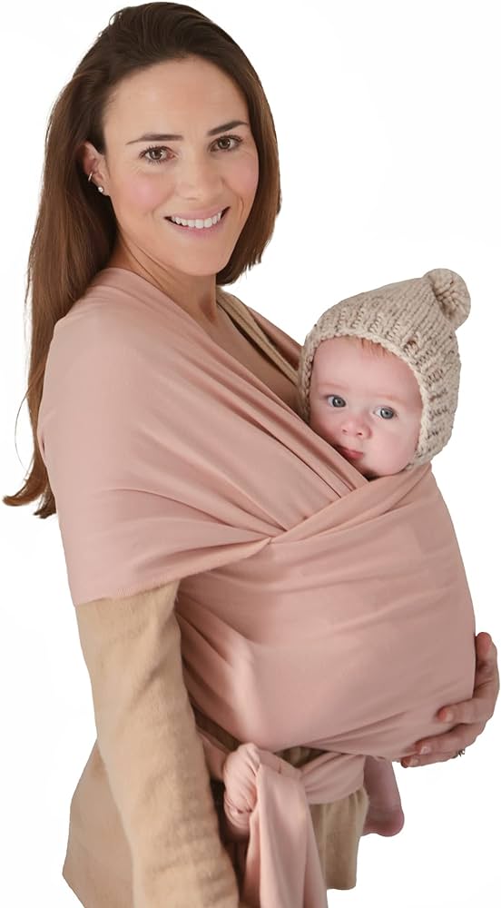 Mushie carrier wrap blush