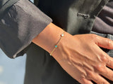 NEW WAVE TURQUOISE AND WHITE 5 CHIPS BRACELET