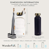 HYDROBAG Neoprene stripe white . Black/white strap bottle bag