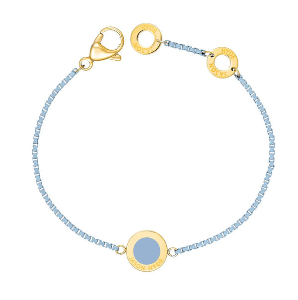 OCEAN POWDER BLUE CHAIN POWDER BLUE CHIP BRACELET
