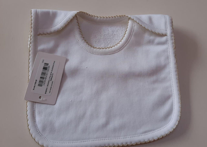 Babero grande cruzado beige