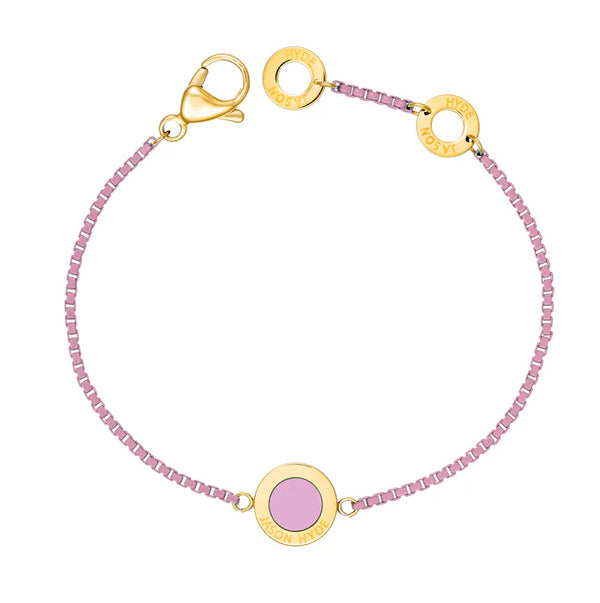 OCEAN FONDANT PINK CHAIN AND CHIP BRACELET