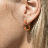 WEWA SINGLE CORAL HOOPS GOLD
