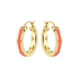 WEWA SINGLE CORAL HOOPS GOLD