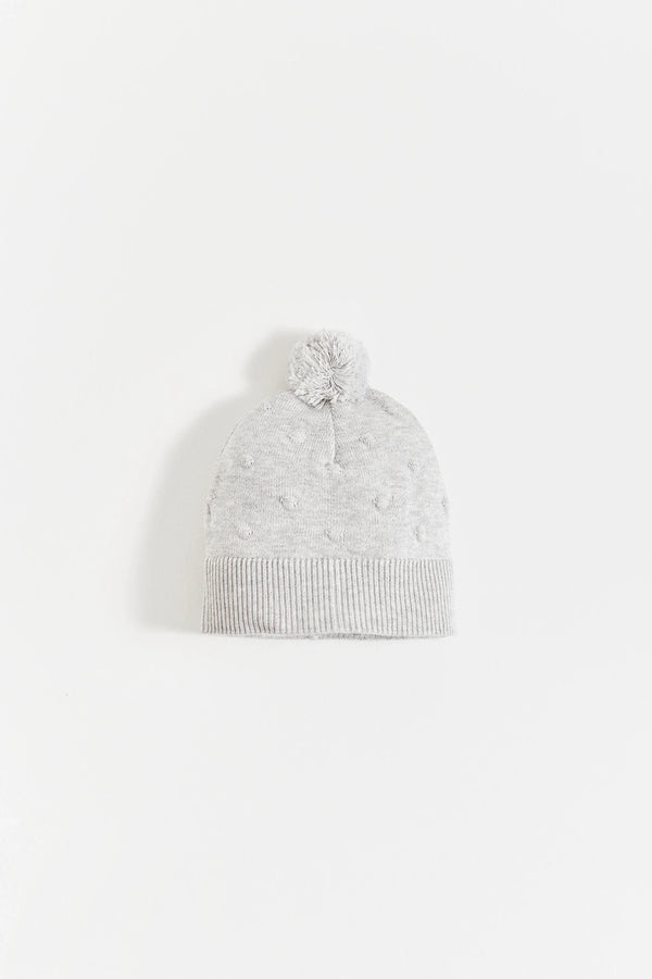 GORRITO TEJIDO MY FIRST KNIT GRIS