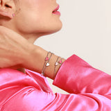 AMARE WHITE CHIP BRACELET SILVER