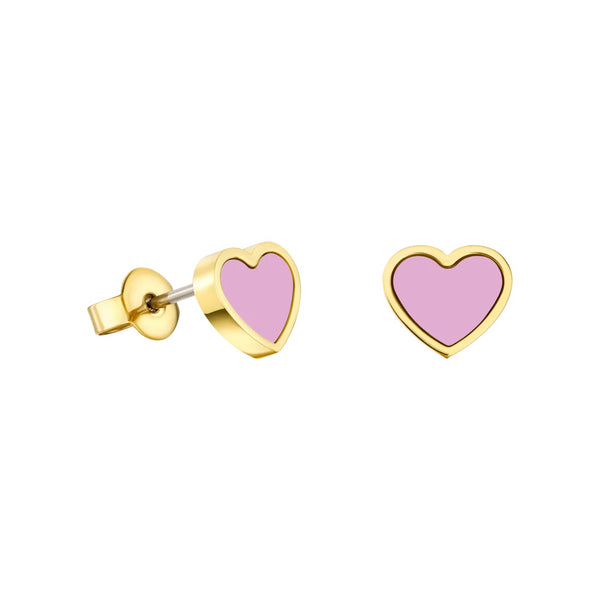 AMARE FONDANT PINK CHIP EARINGS GOLD