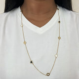 AMARE BLACK AND WHITE SAUTOIR NECKLACE