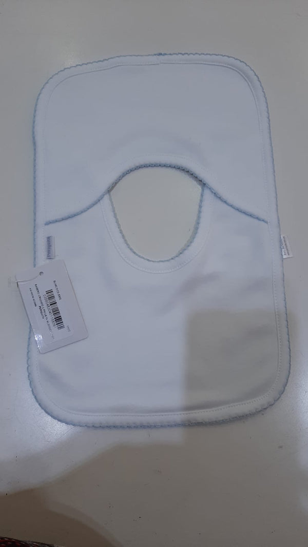 Babero grande cruzado celeste