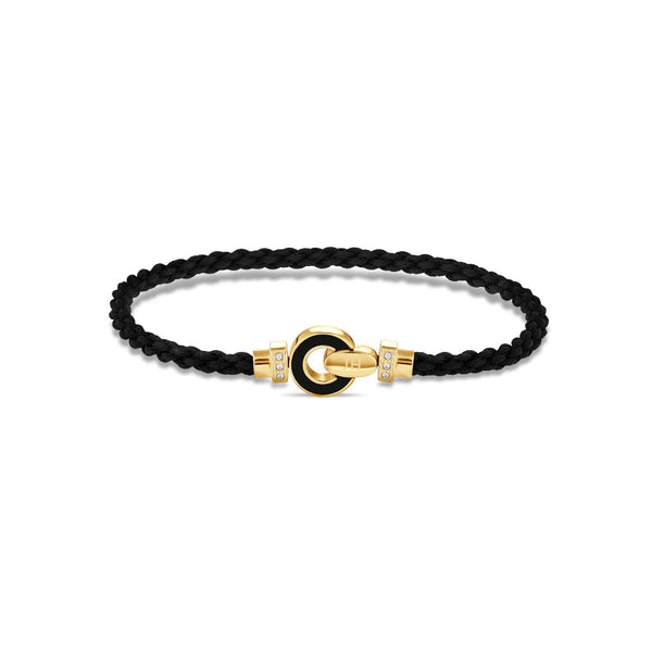 NEREIDA CORD WITH ZIRCONIA BLACK